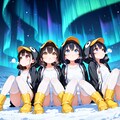 南極のペンギンちゃんとオーロラ観察 4枚目