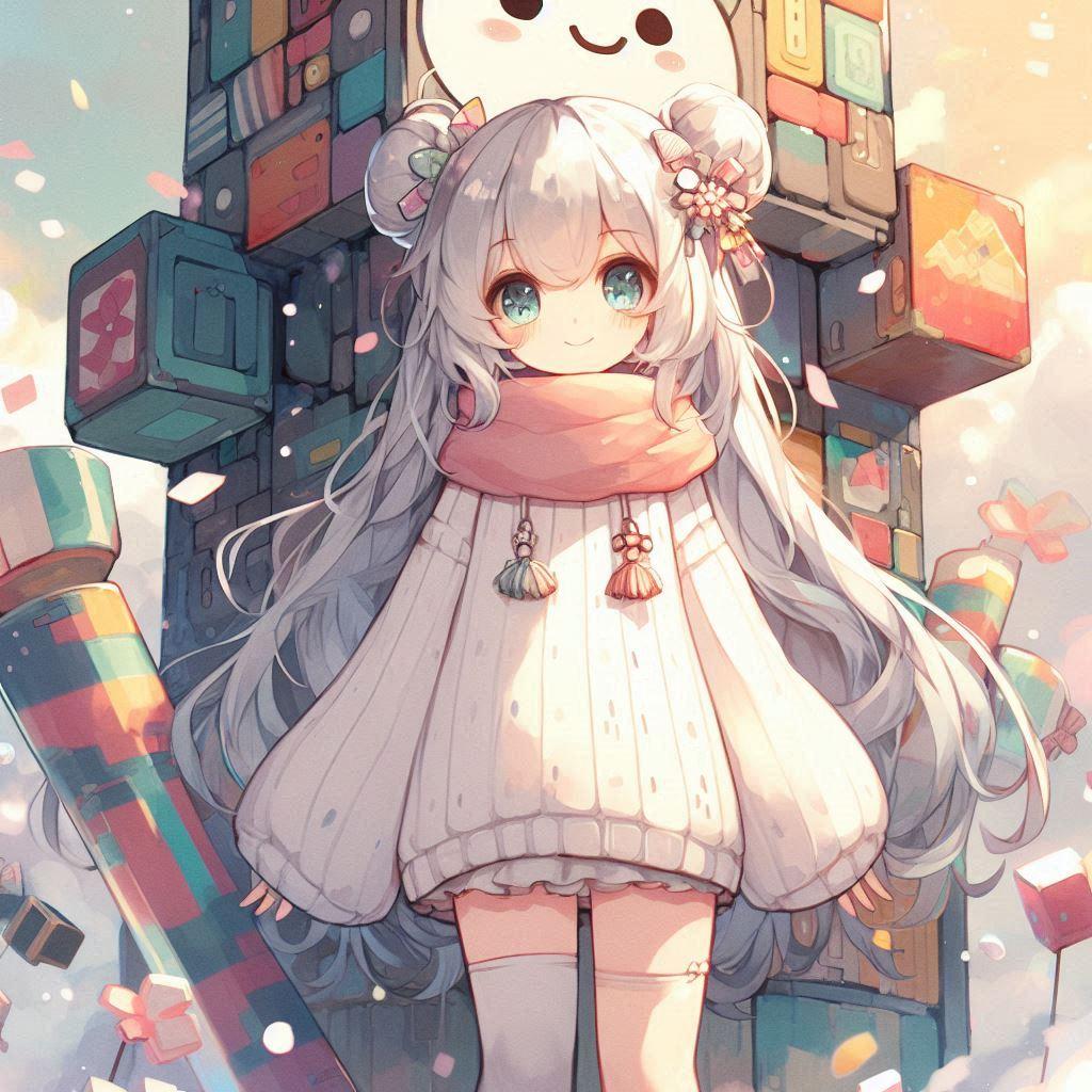 白髪の可愛い女の子【120】