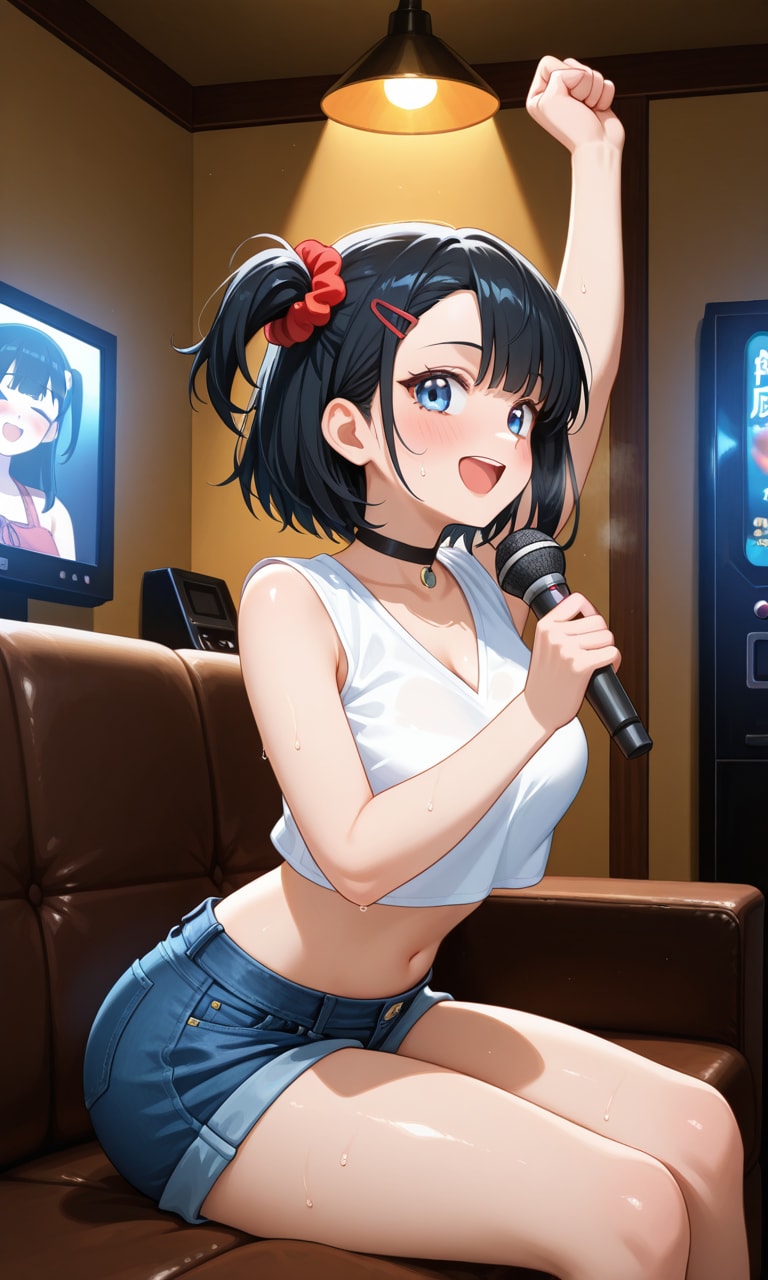 幼馴染とカラオケ、ということは…？ | の人気AIイラスト・グラビア