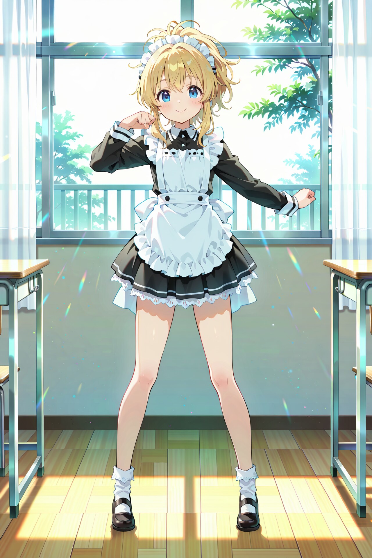 放課後メイドタイム♪ 〜スカートひらりの青春日誌〜 Y610 | の人気AIイラスト・グラビア