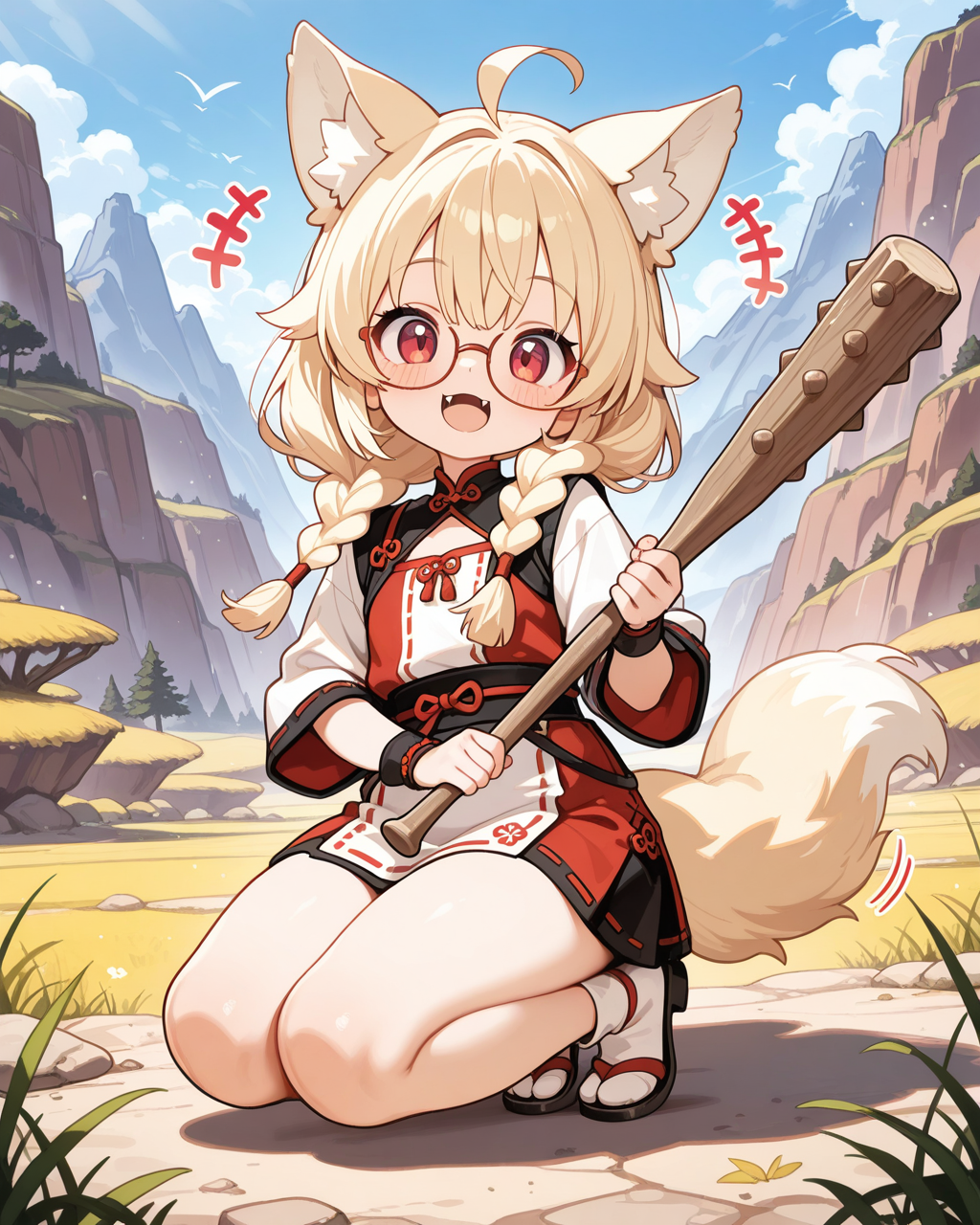 民族衣装に眼鏡三つ編みは似合うのかぁ！？