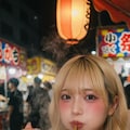 金髪ちゃん　夏祭り3 9枚目