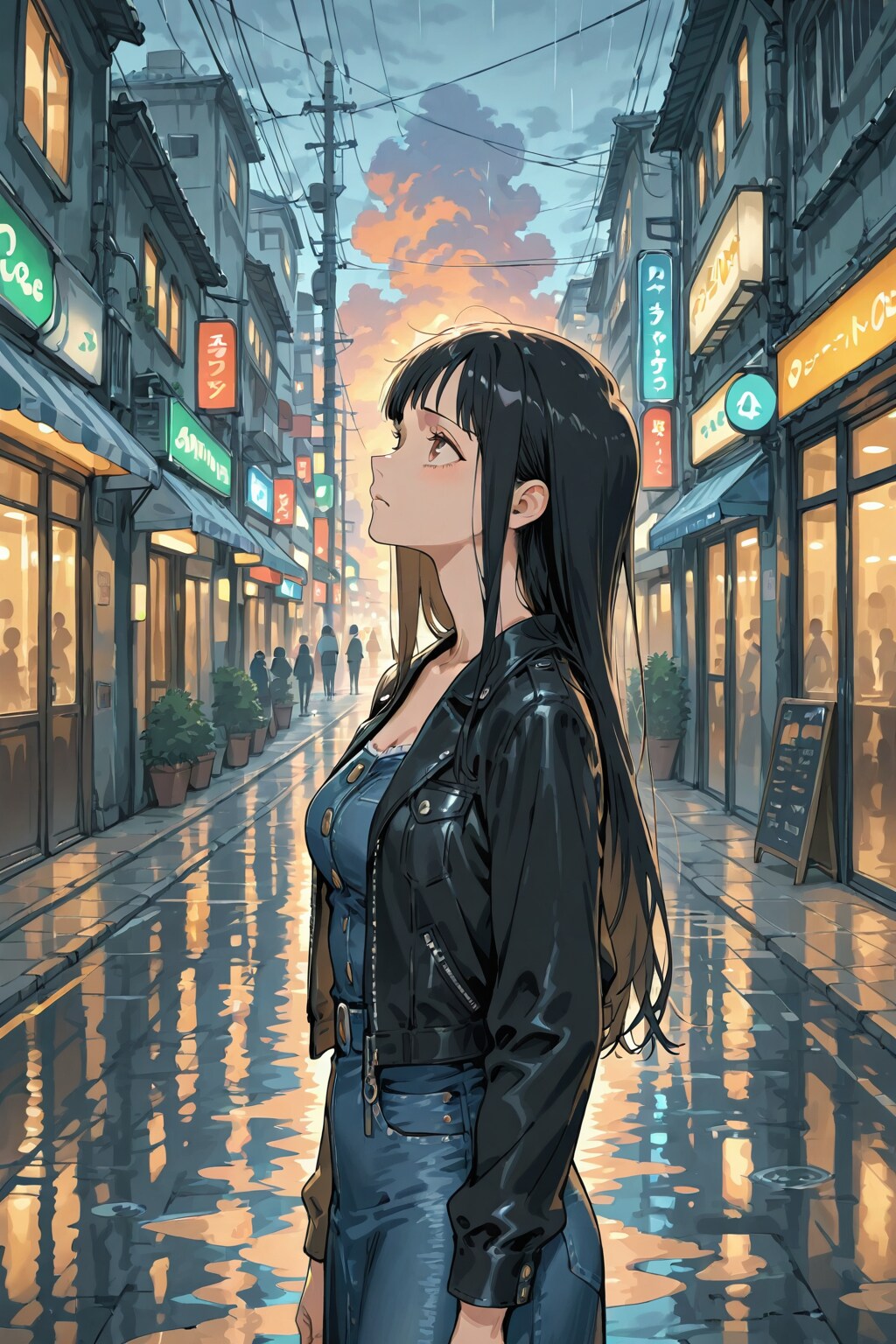 天を仰ぐ、雨傘