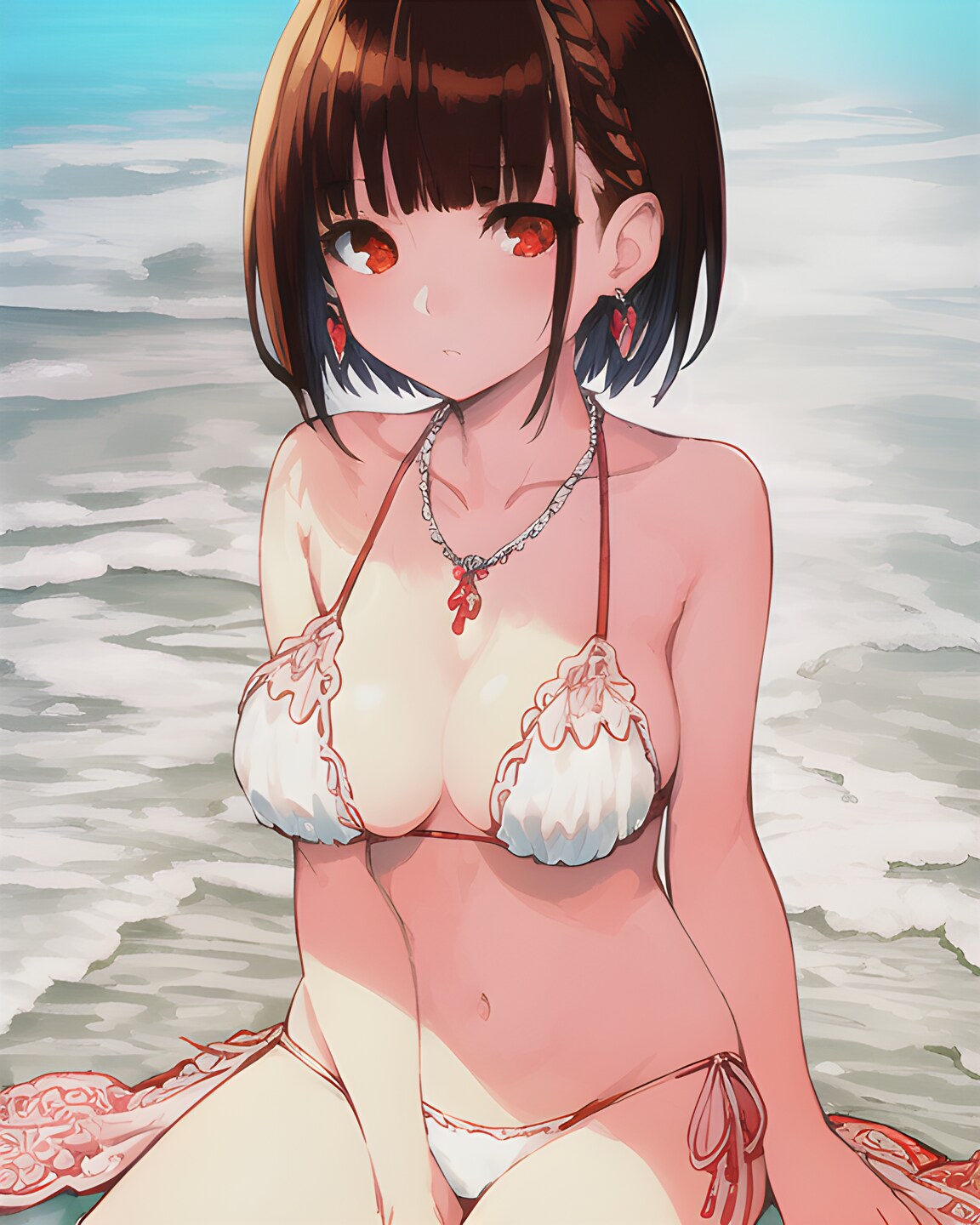 ビキニと海と少女