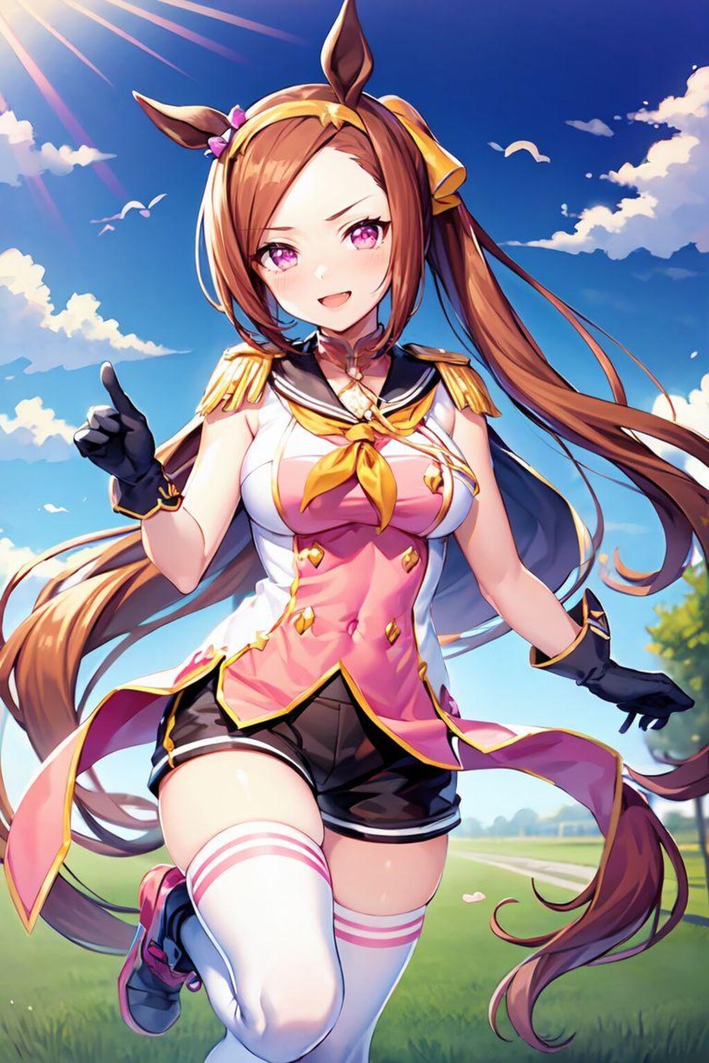 太ももムチムチで絶対領域がたまらない委員長系ケモノキャラ