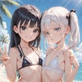 Animaで水着の春香とエレーナ（個別にLoRA使用） 2枚目