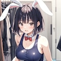 スク水バニーバーのために着替えてたら… 9枚目