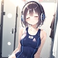 スク水バニーバーのために着替えてたら… 5枚目