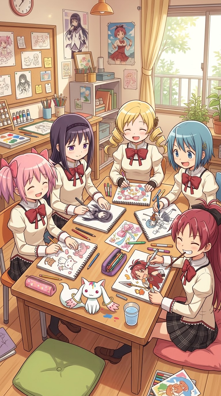 魔法少女まどかマギカ　日常　2次創作 | の人気AIイラスト・グラビア