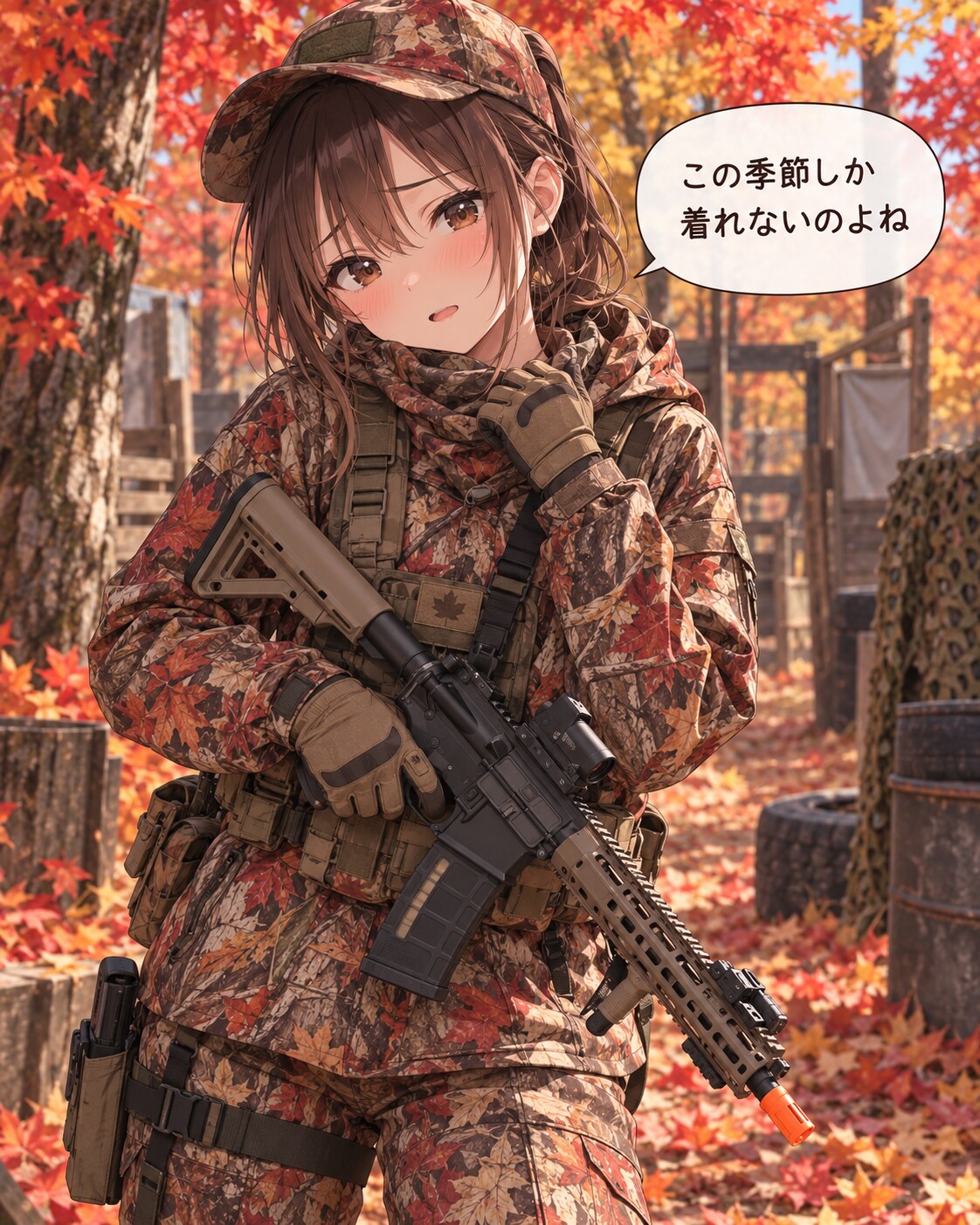 サバゲの秋コーデでありがちなこと | の人気AIイラスト・グラビア