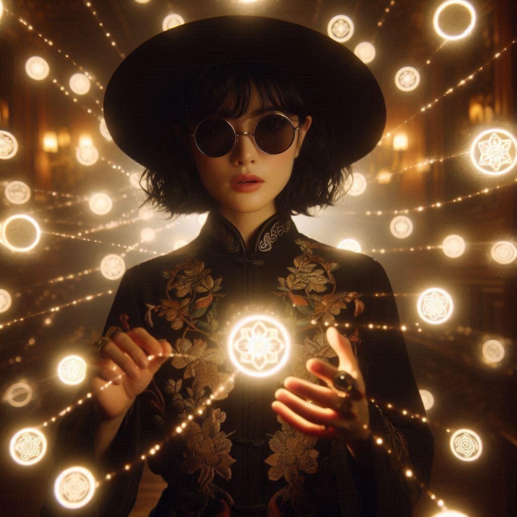 いつもより多めに魔法陣を発現させる風水師ちゃん