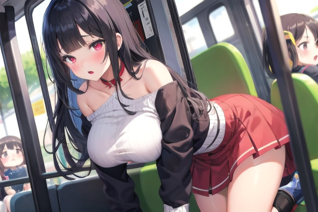 バスの中で欲情する巨乳痴女おねえさん２