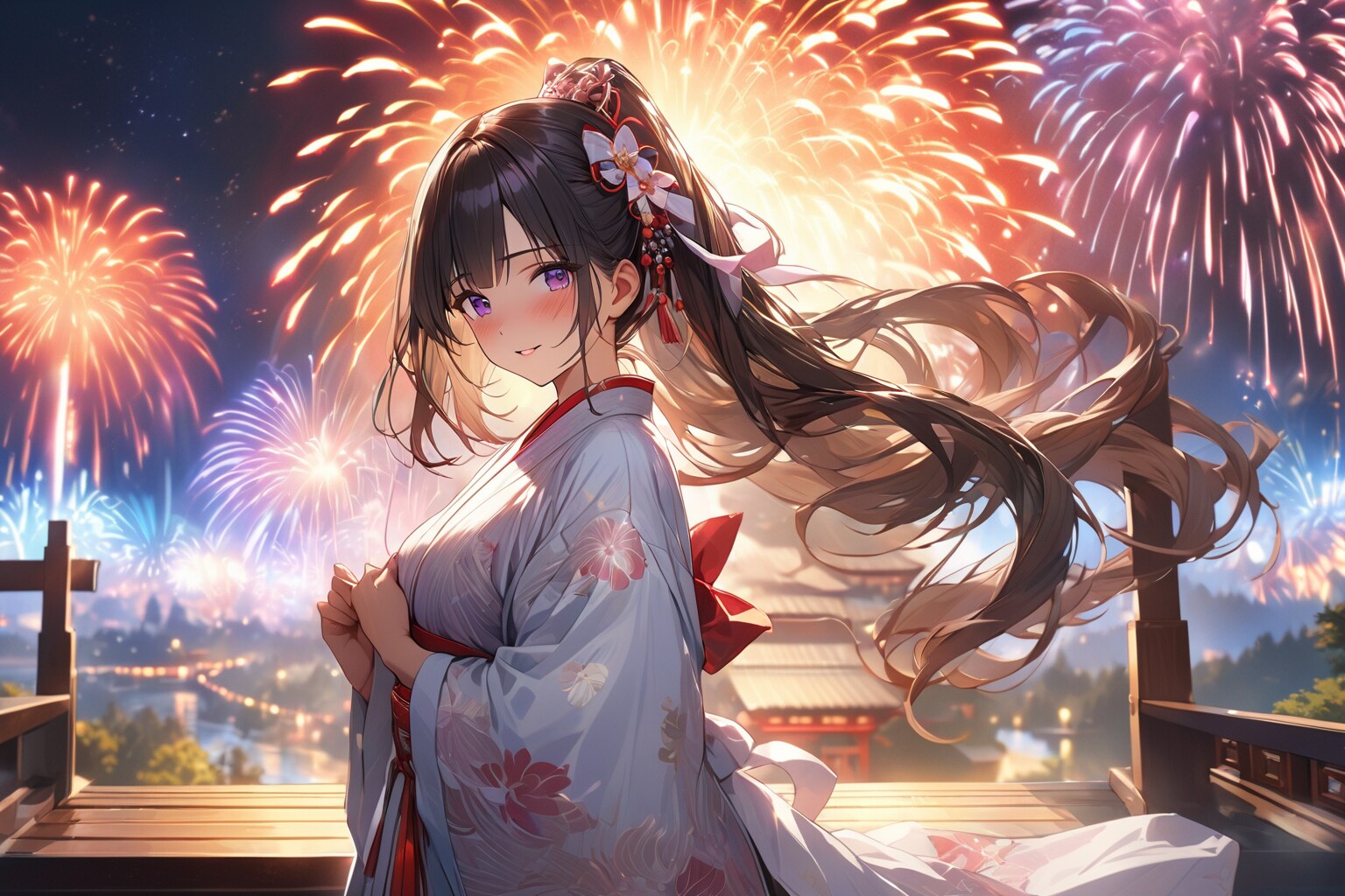 花火と巫女