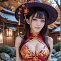 チャイナ水着の美女のハロウィン 6枚目