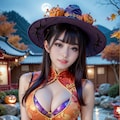 チャイナ水着の美女のハロウィン 8枚目
