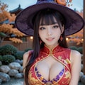 チャイナ水着の美女のハロウィン 4枚目