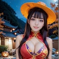 チャイナ水着の美女のハロウィン 7枚目