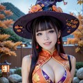 チャイナ水着の美女のハロウィン 9枚目