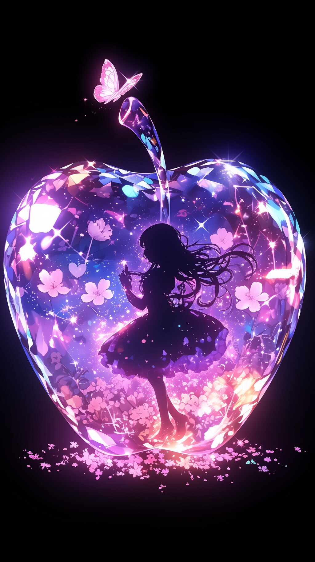 リンゴの中の煌めく世界