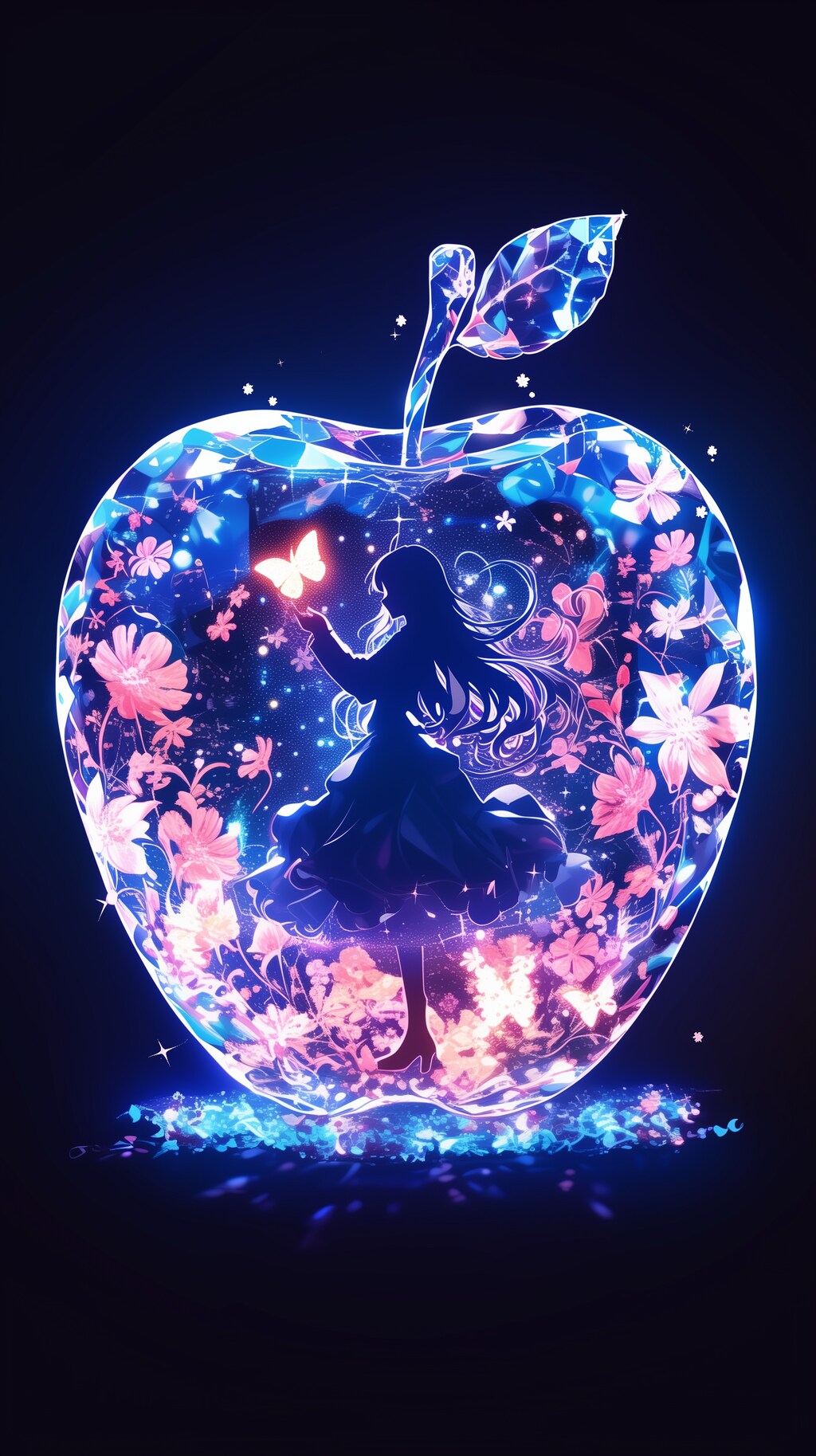 リンゴの中の煌めく世界