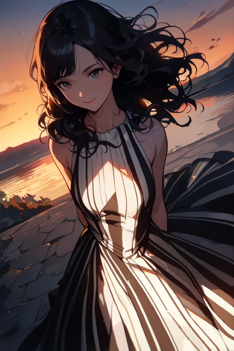 黄昏のストライプ | の人気AIイラスト・グラビア