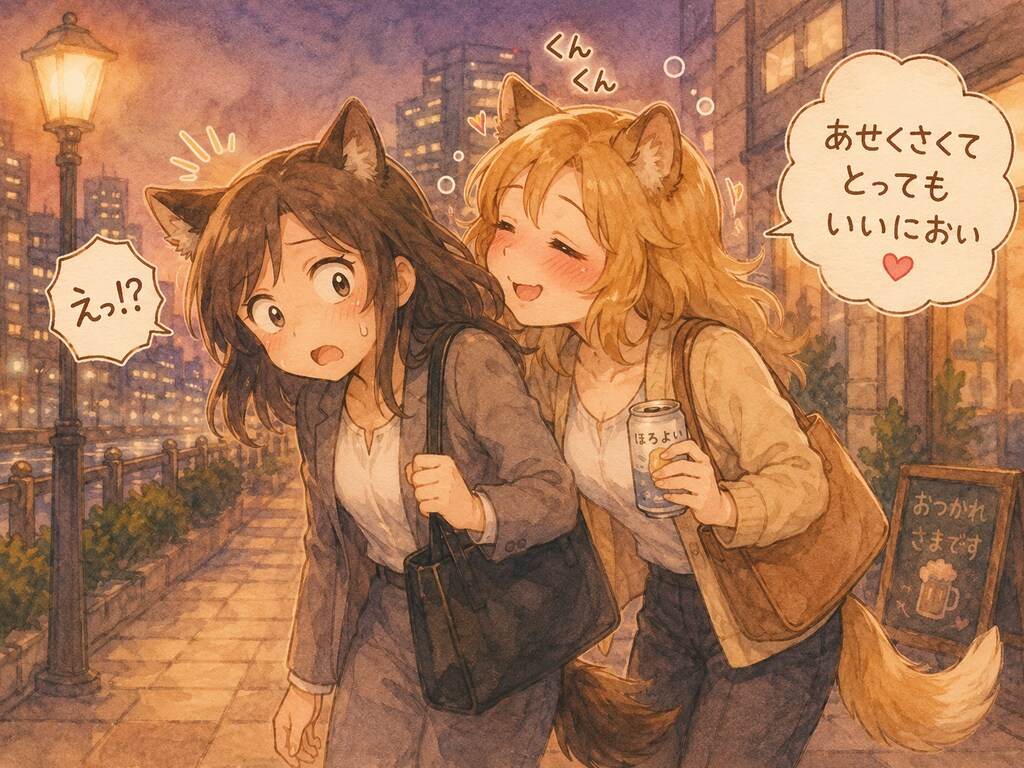 社会けものおねえさんと夕方のよっぱらい