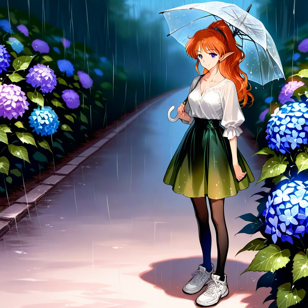 エルフの少女と紫陽花（GRYPHON）その２