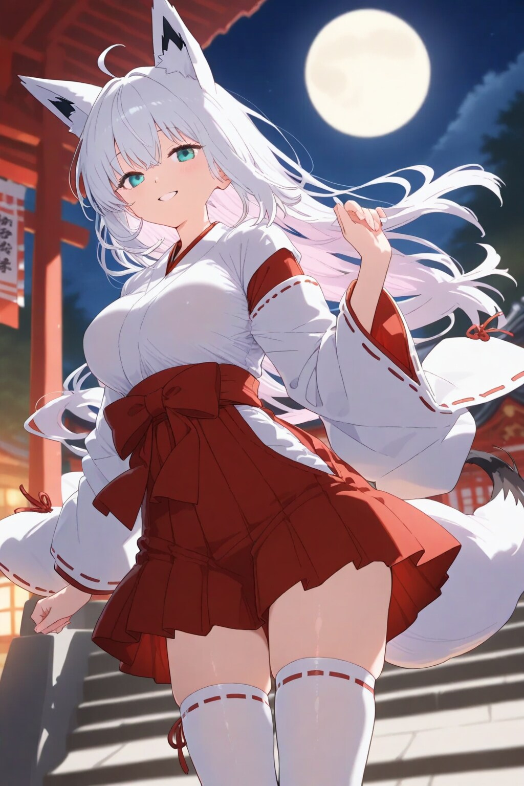 狐巫女 | の人気AIイラスト・グラビア