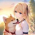 ナミちゃんと柴犬 2枚目