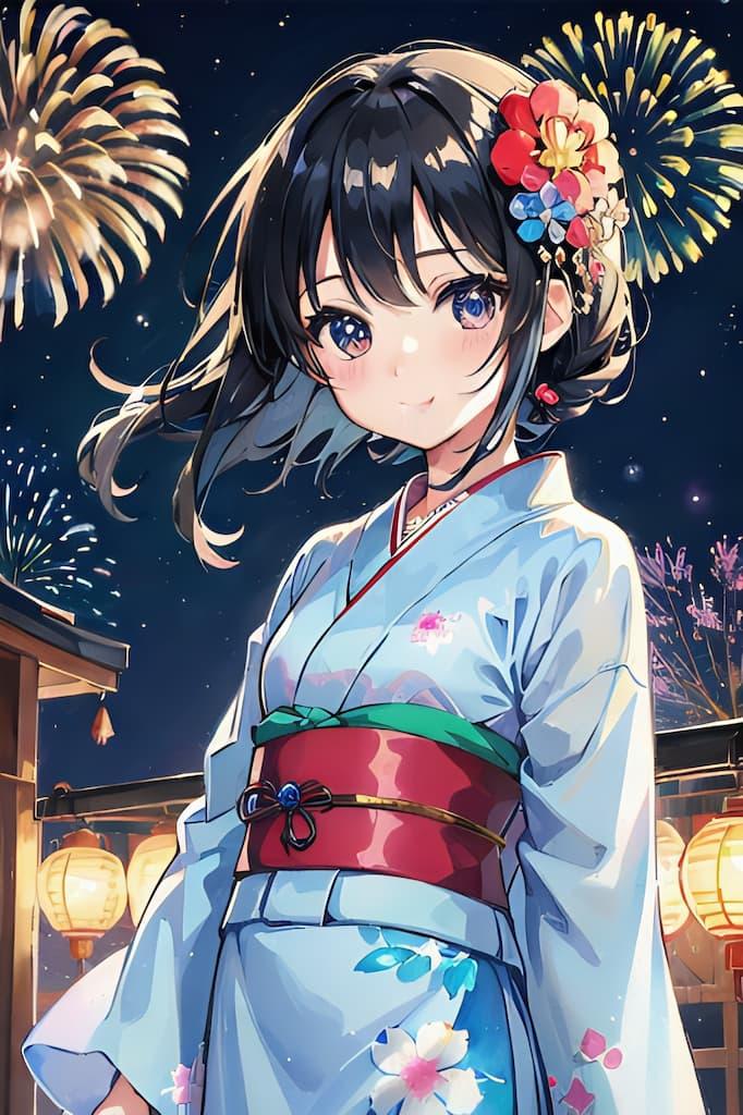 花火と浴衣