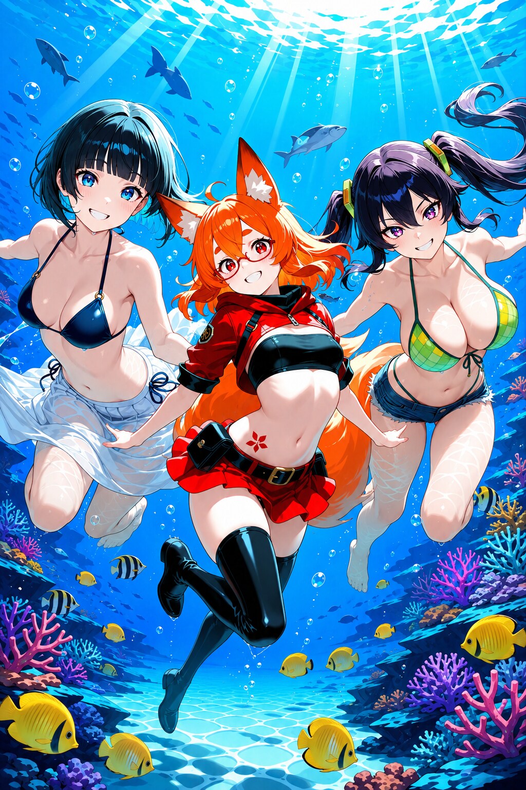 水中詰め合わせ よその子ちゃんＸ(クロス) あやかちゃん、瑛子ちゃん、栞さん編