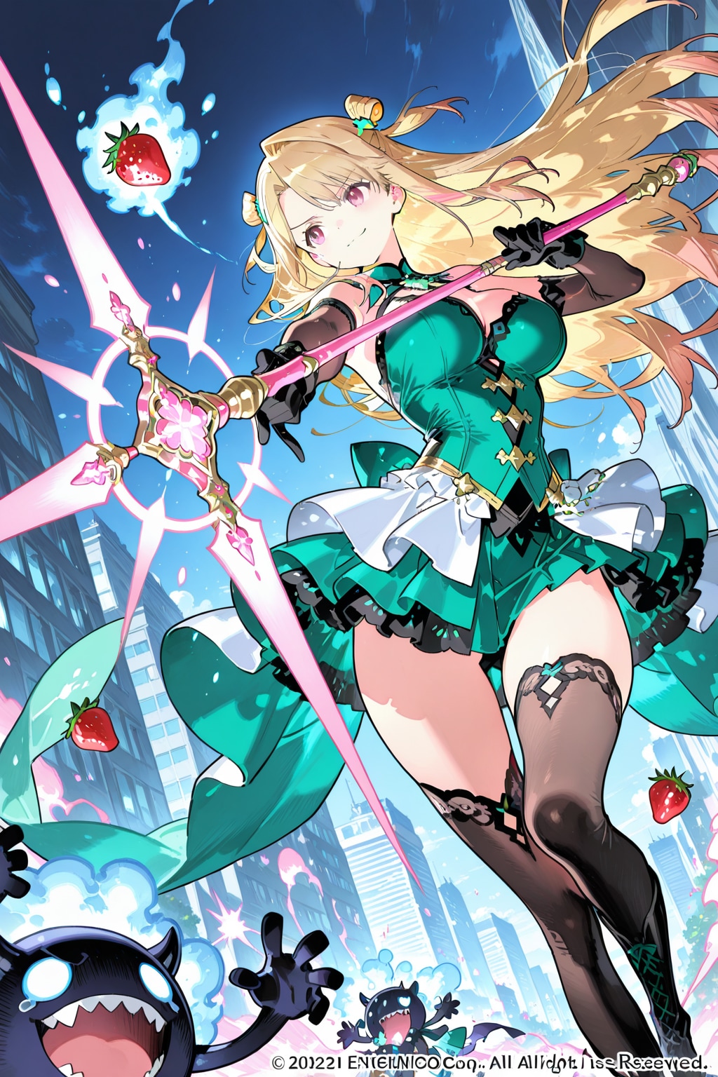 変形する魔法ステッキで戦う弓倉万里奈ちゃん | の人気AIイラスト・グラビア