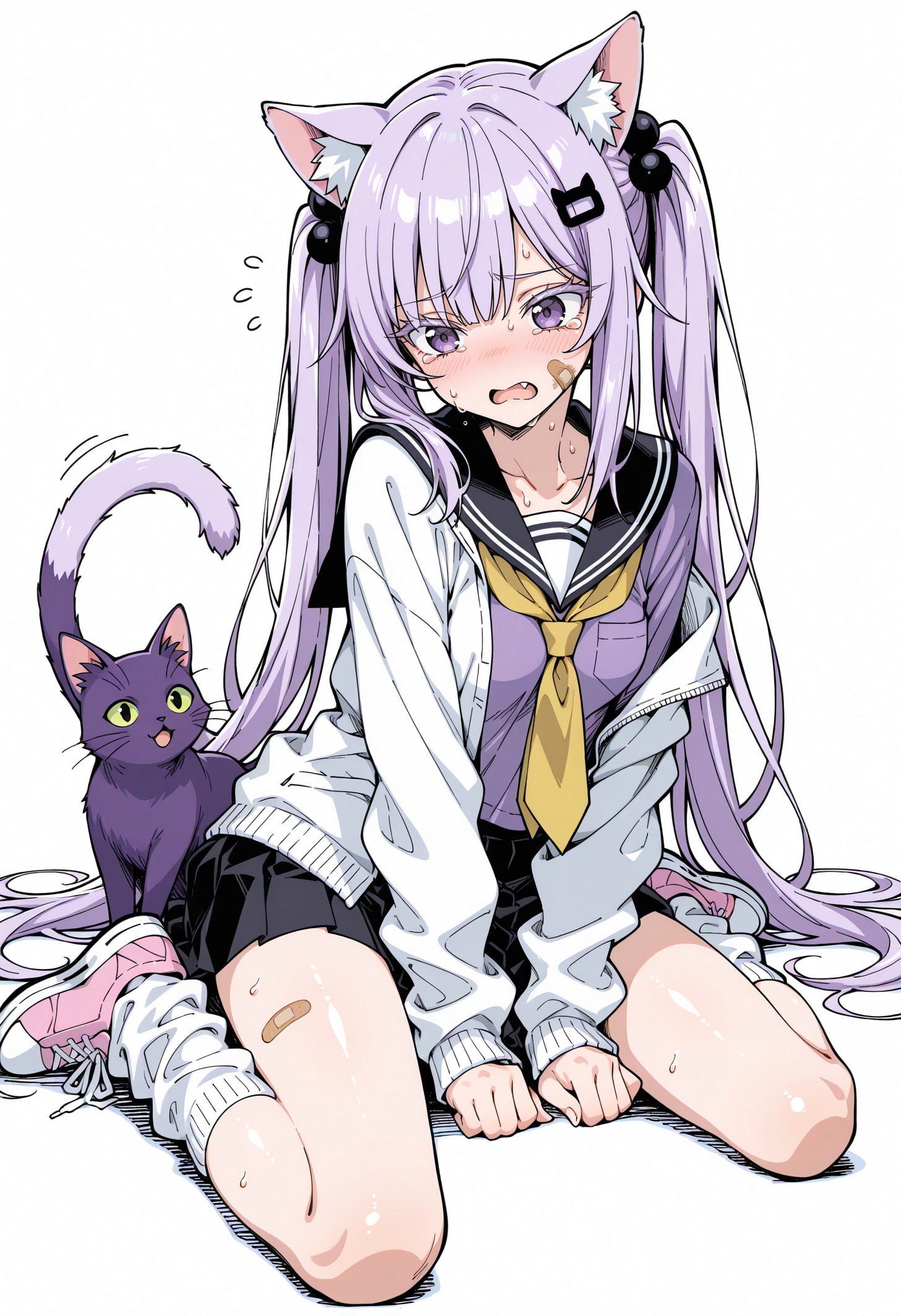 猫にひっかかれた猫耳 | の人気AIイラスト・グラビア