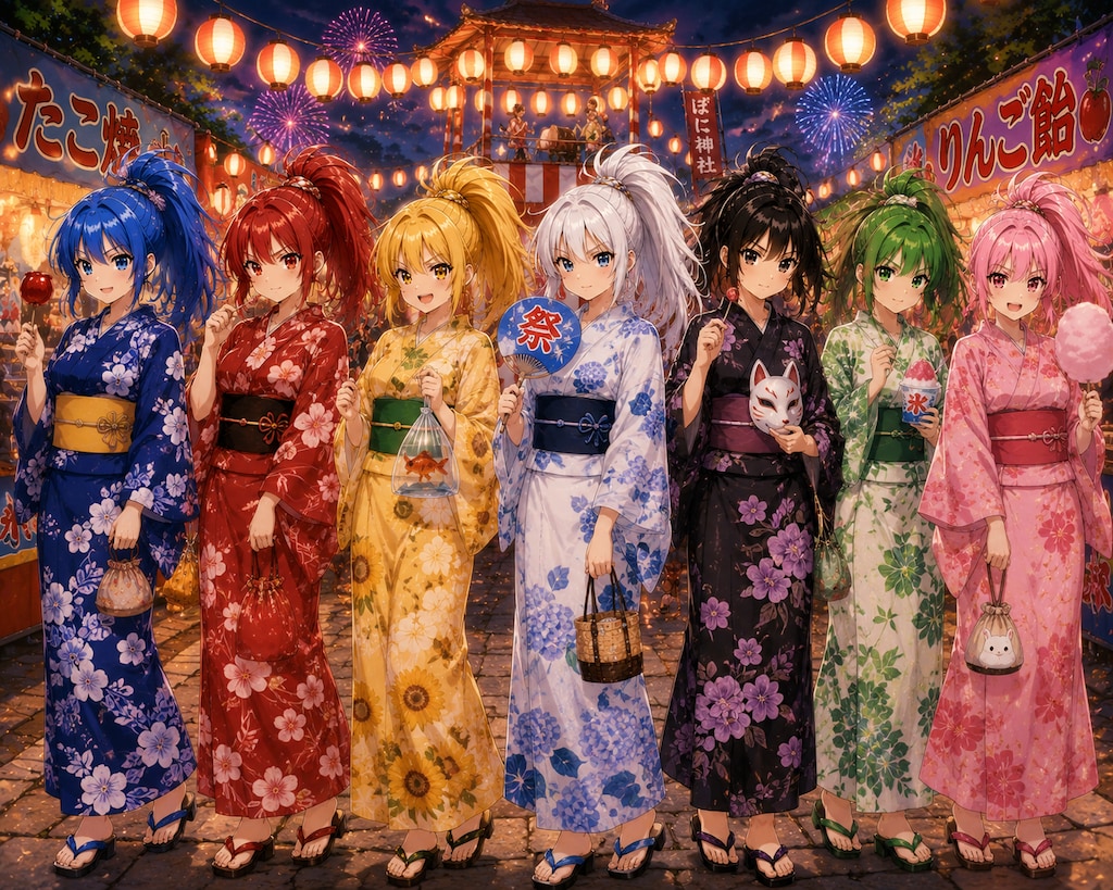 夏祭り ぽにちゃん