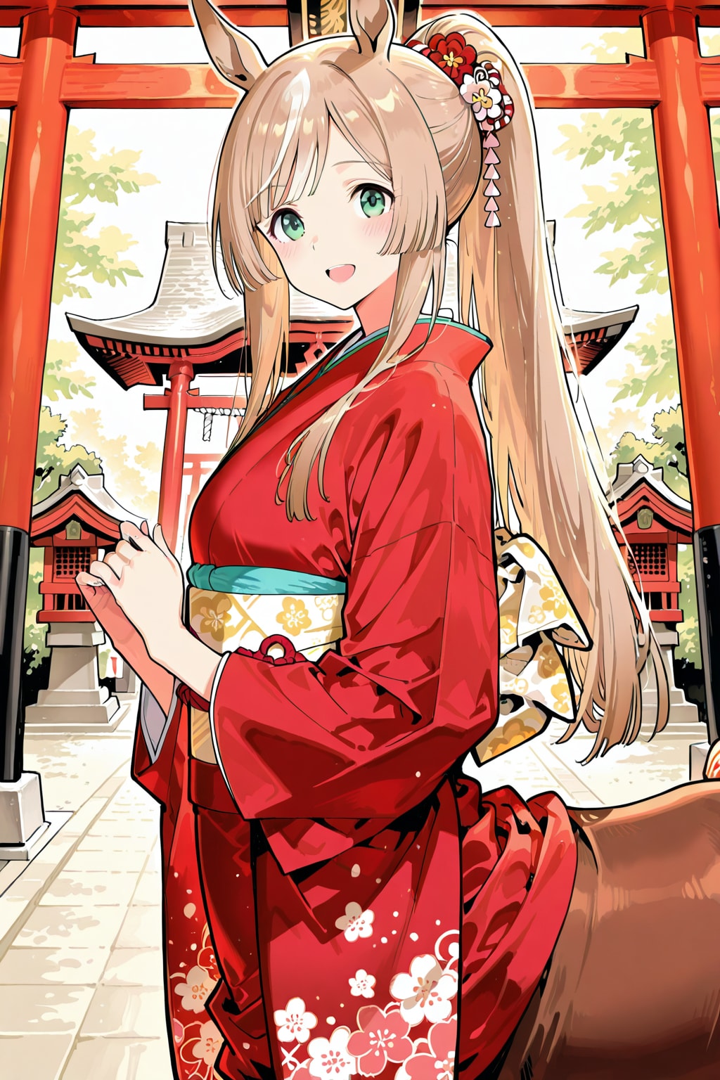 あけおめのことよろ　ケンタウロス娘 | の人気AIイラスト・グラビア