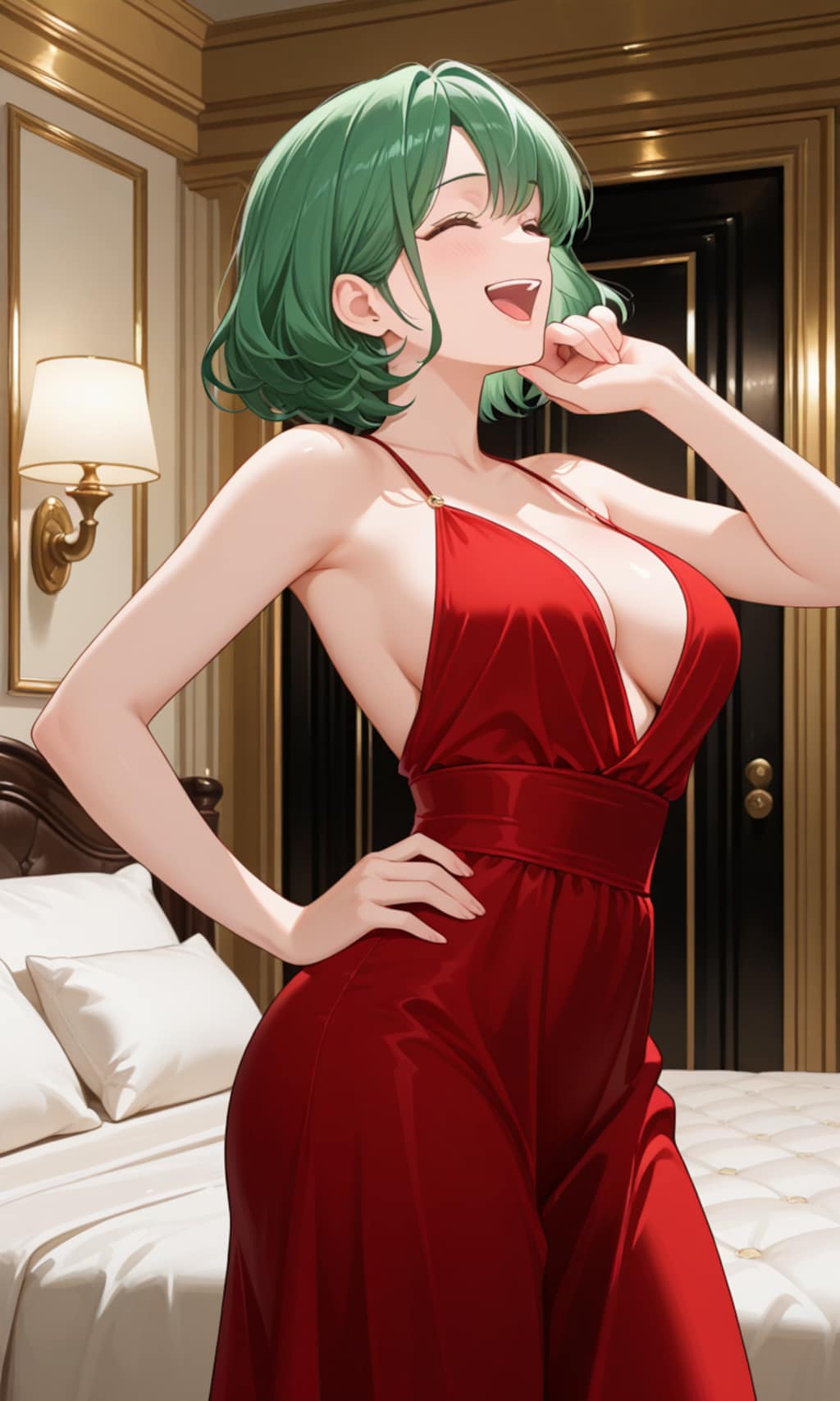 豪快に笑い飛ばす奥さん