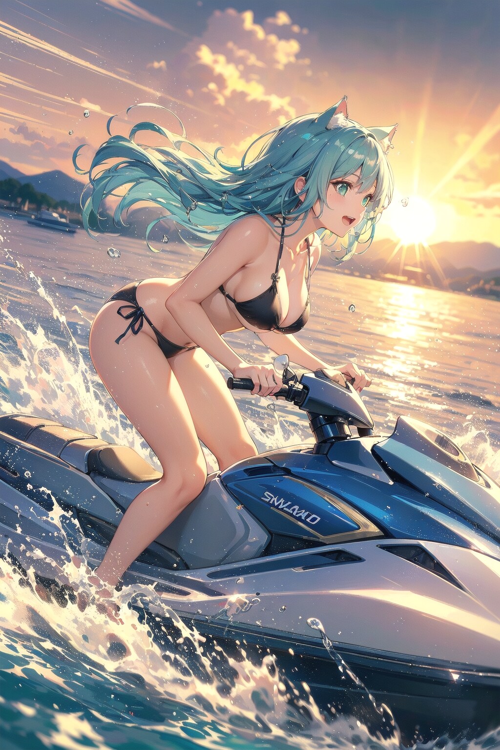 琵琶湖でジェットスキー🐱✨