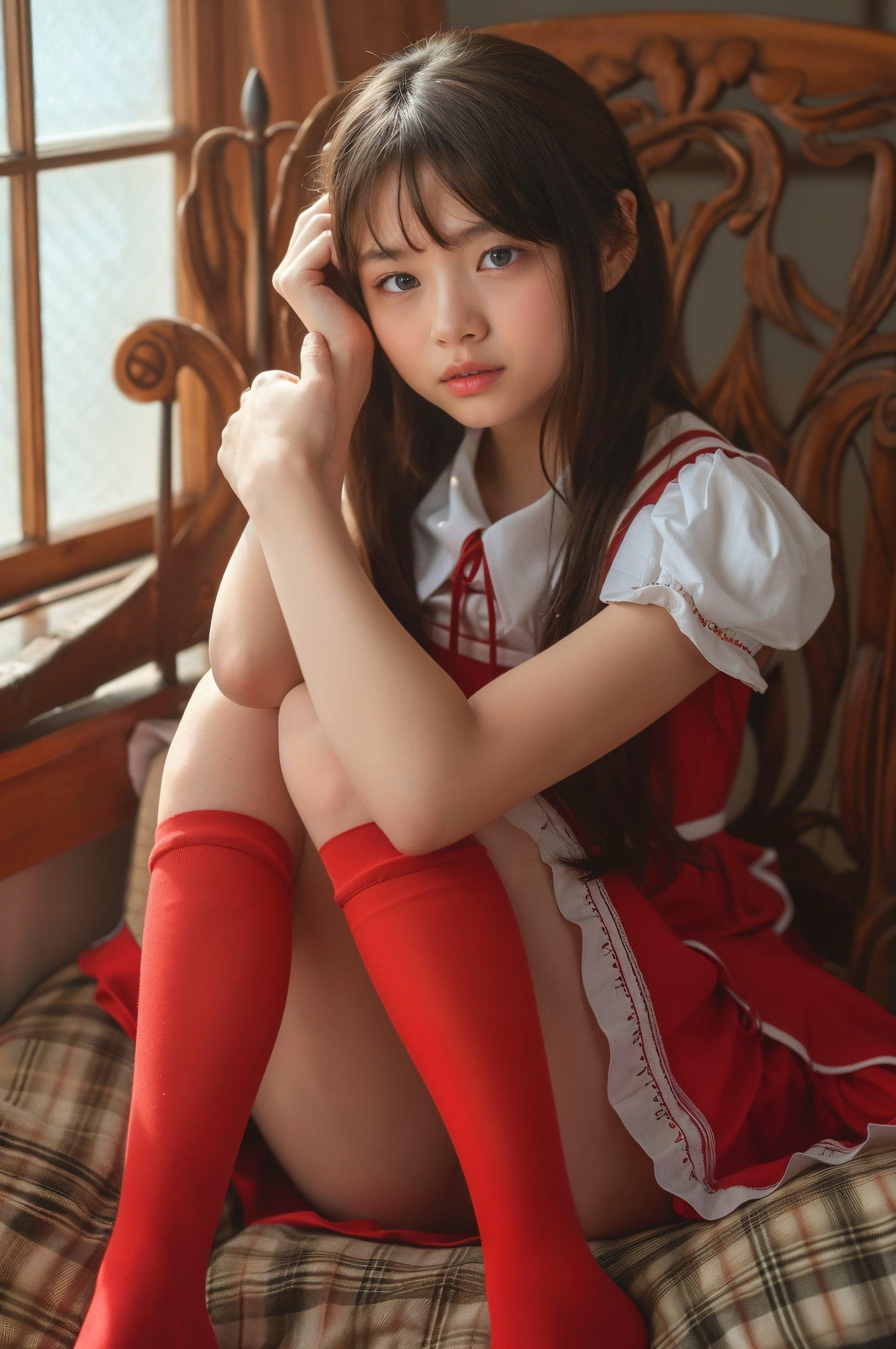 座る