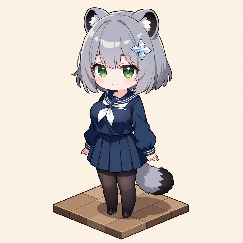 しっぽの縞模様の消し方