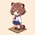 しっぽの縞模様の消し方 3枚目