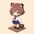 しっぽの縞模様の消し方 4枚目