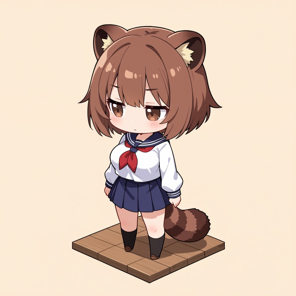 しっぽの縞模様の消し方