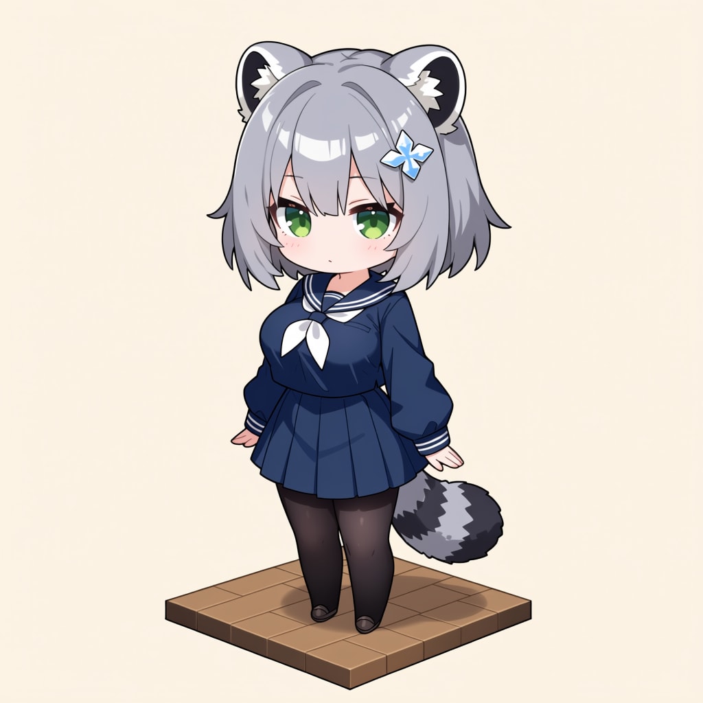 しっぽの縞模様の消し方