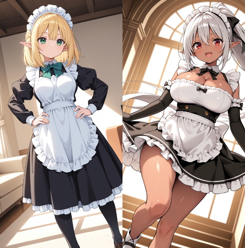 エルフメイドを、ダブルで