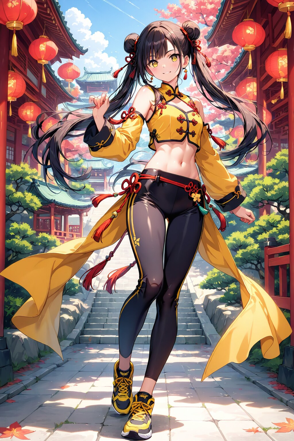 ☀️ 『絢爛たる八極美脚（ゴールデン・アブス）』三華（サンカ） | の人気AIイラスト・グラビア