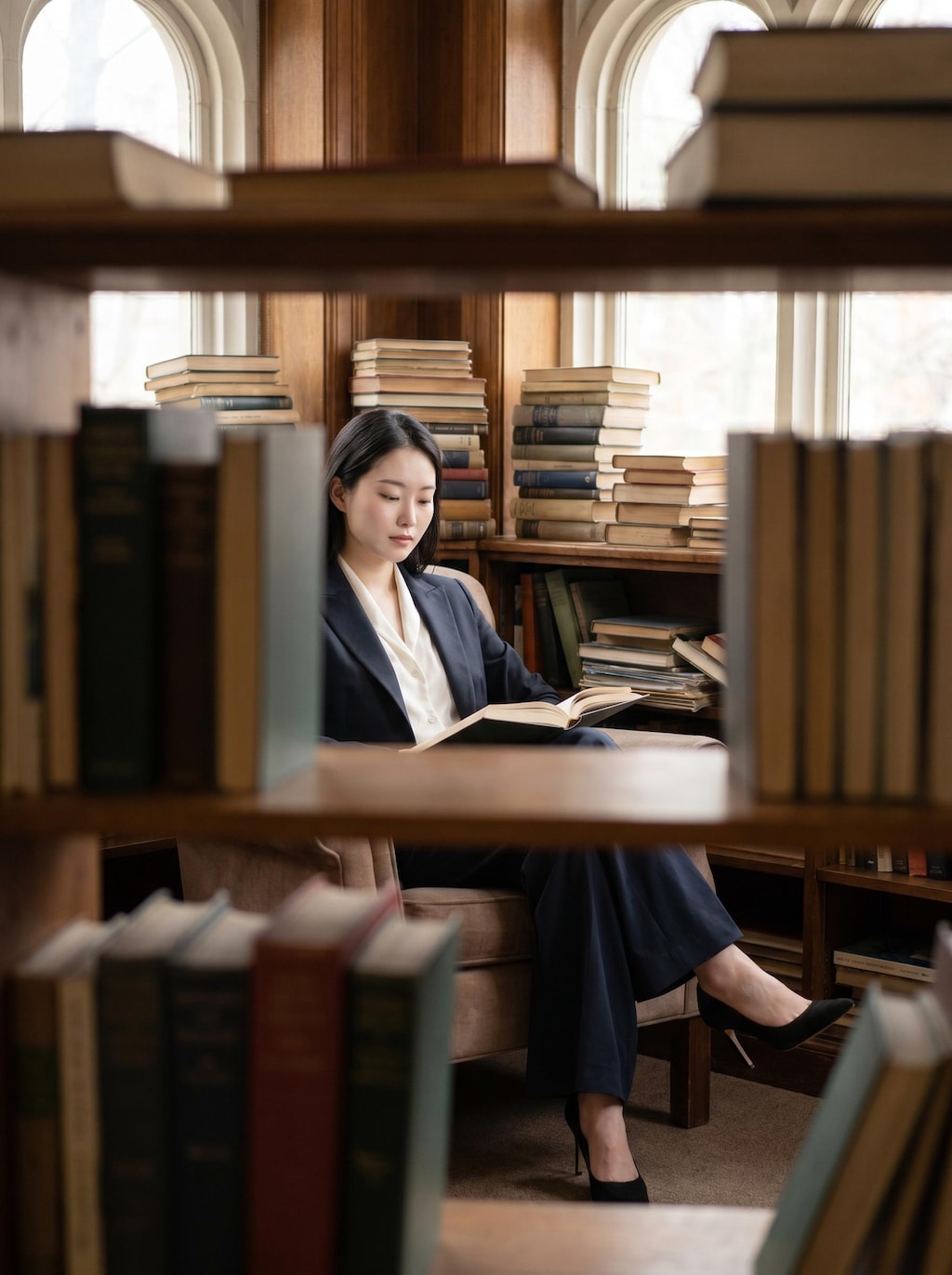 本の多い図書館