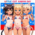 ぺたんこネコミミの星条旗ビキニ 3枚目