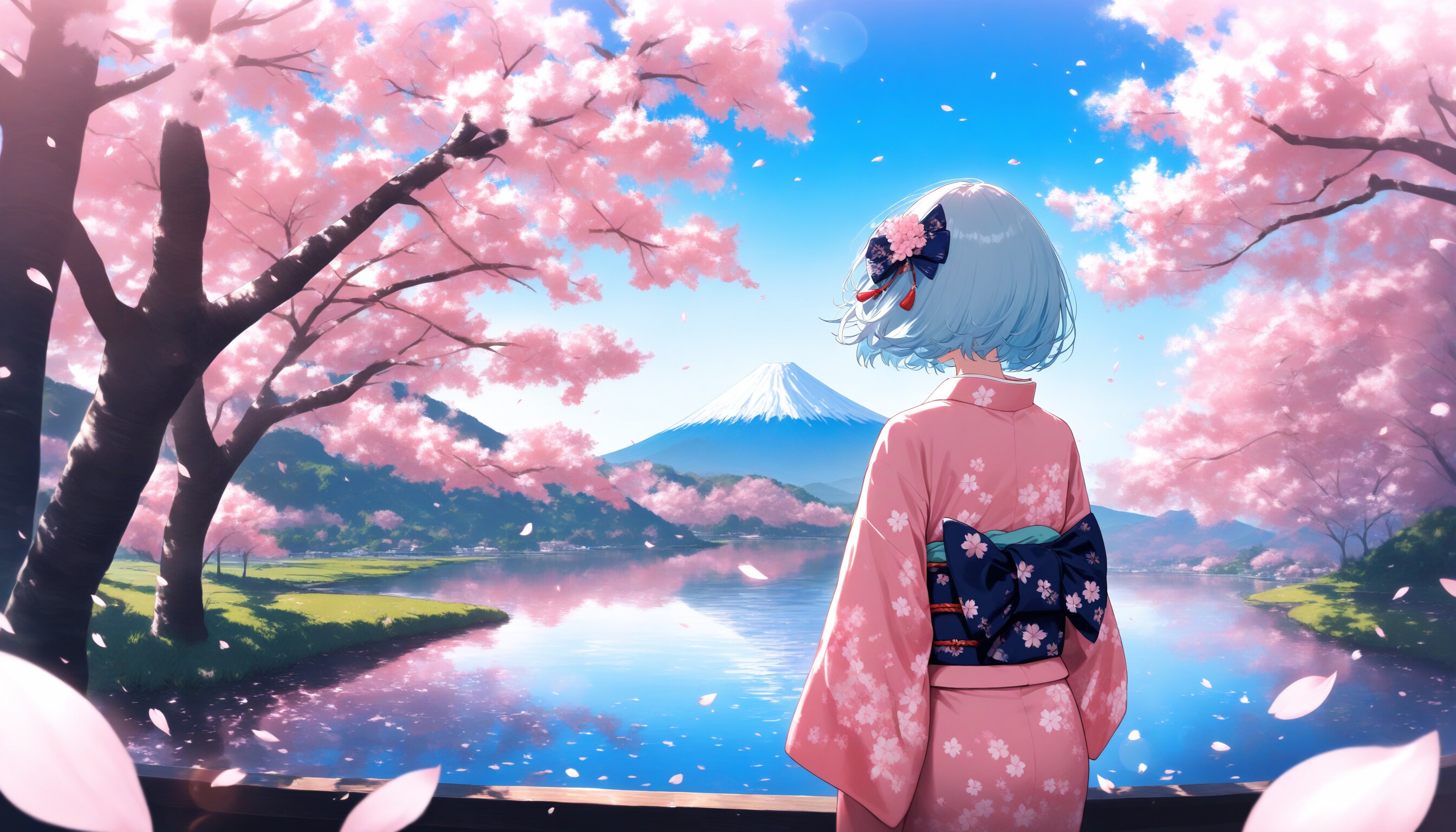 富士山と桜