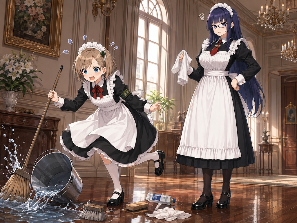 見習いメイドちゃんと先輩メイドちゃん