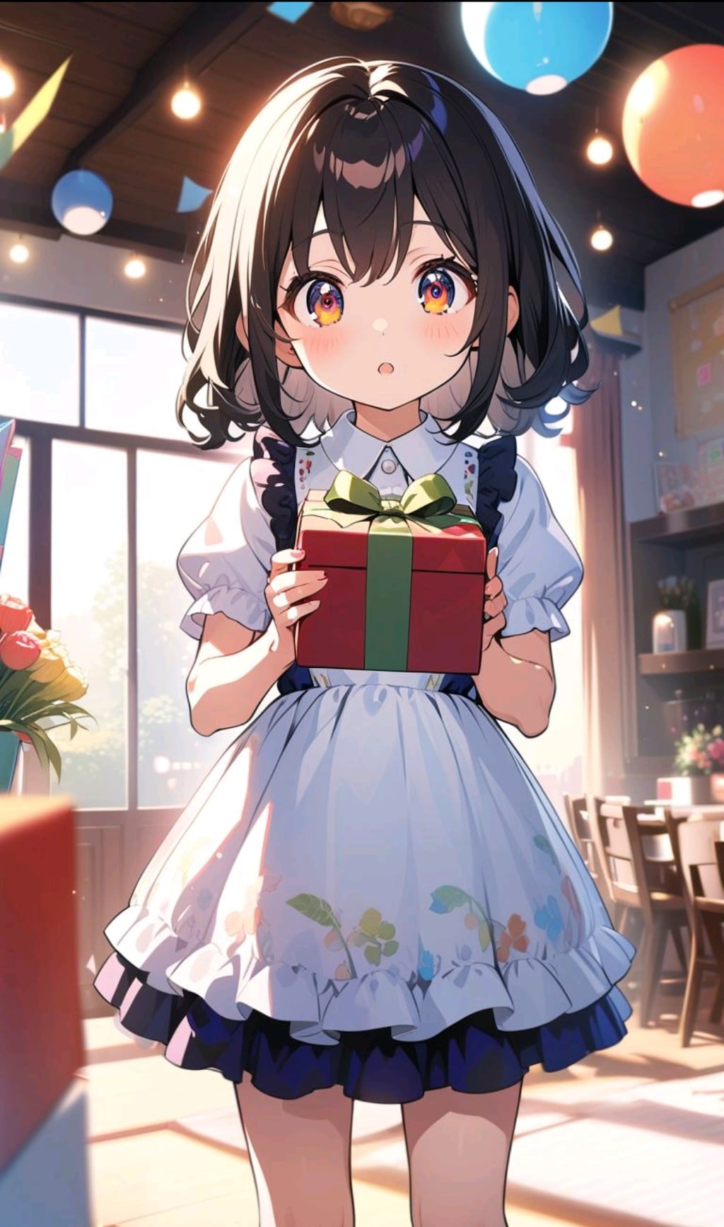 誕生日の幸せそうな女の子